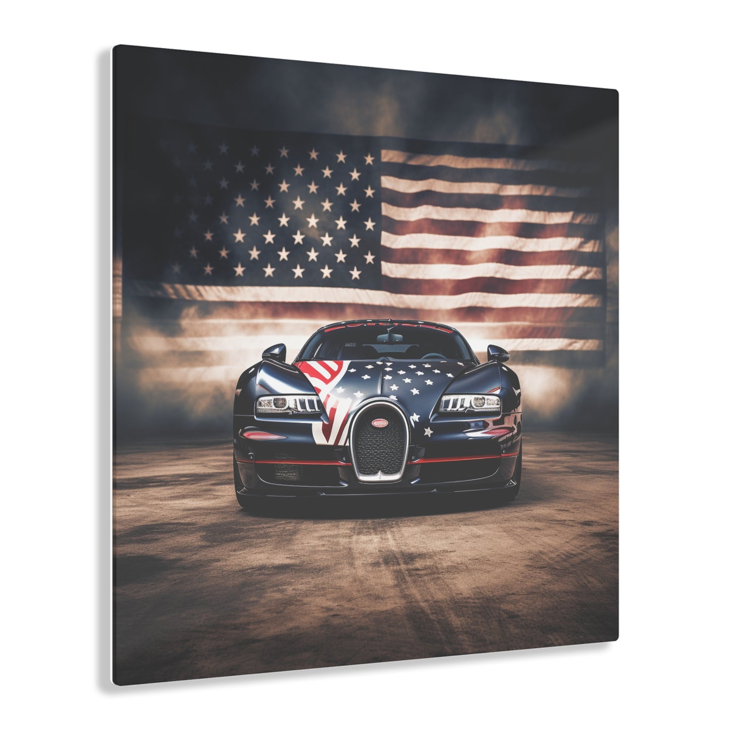 Acrylic Prints Bugatti American Flag 2