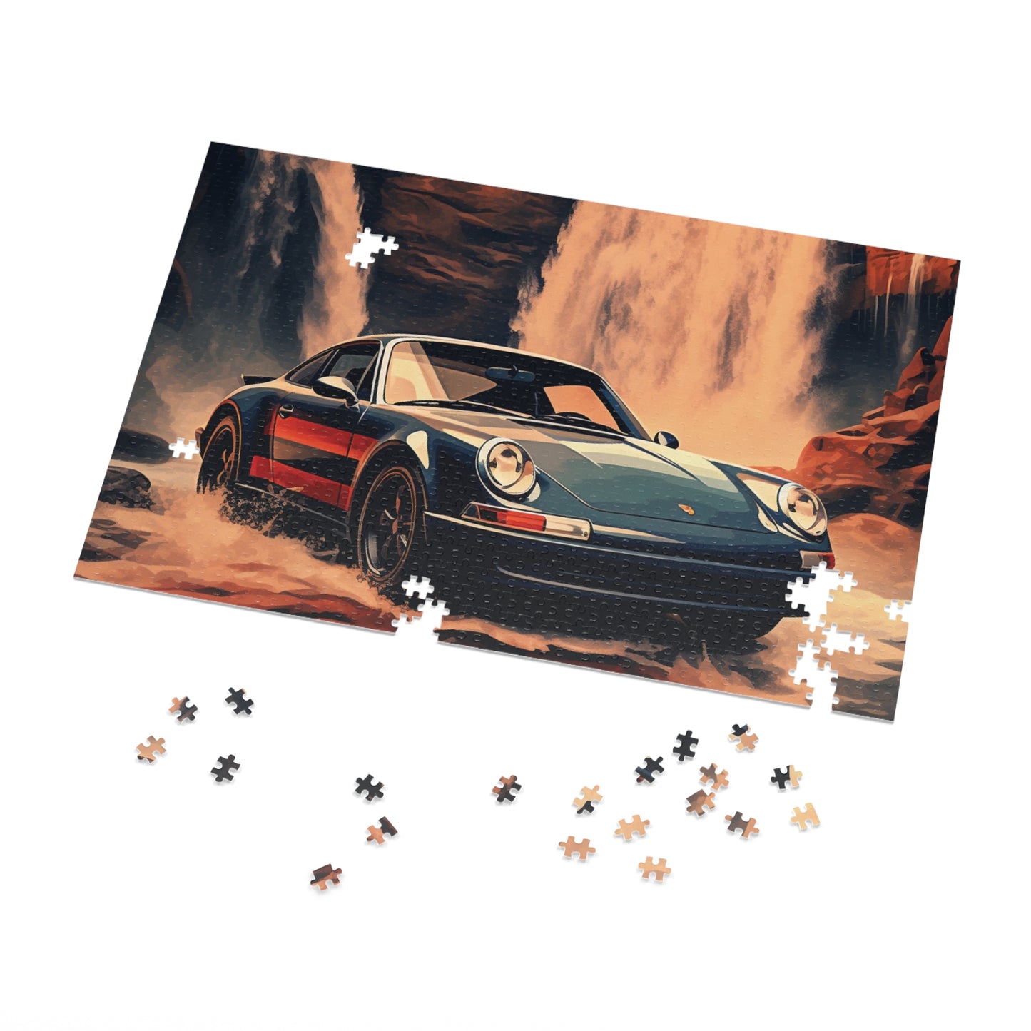 Jigsaw Puzzle (30, 110, 252, 500,1000-Piece) American Flag Porsche Abstract 3
