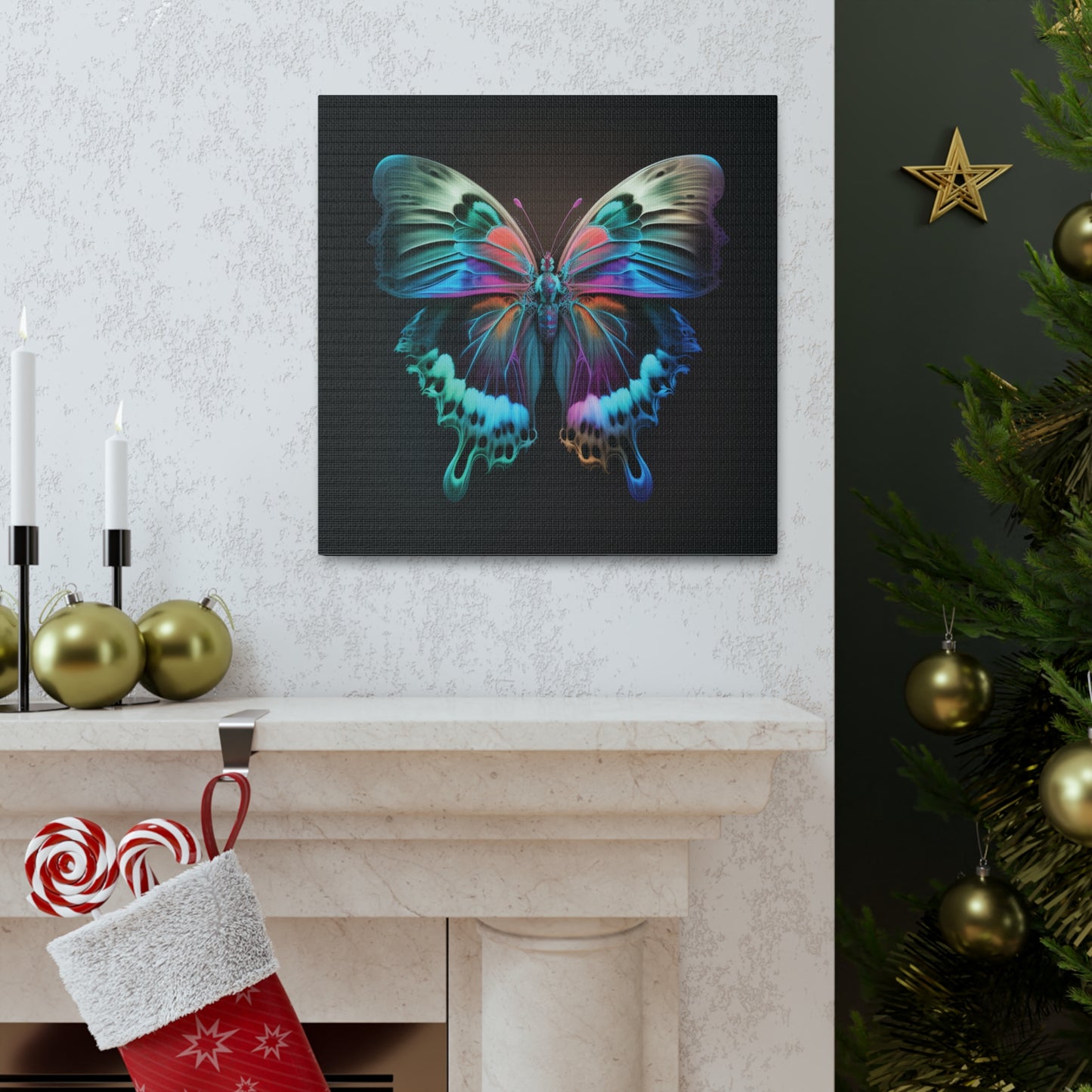 Canvas Gallery Wraps Raw Hyper Color Butterfly 2