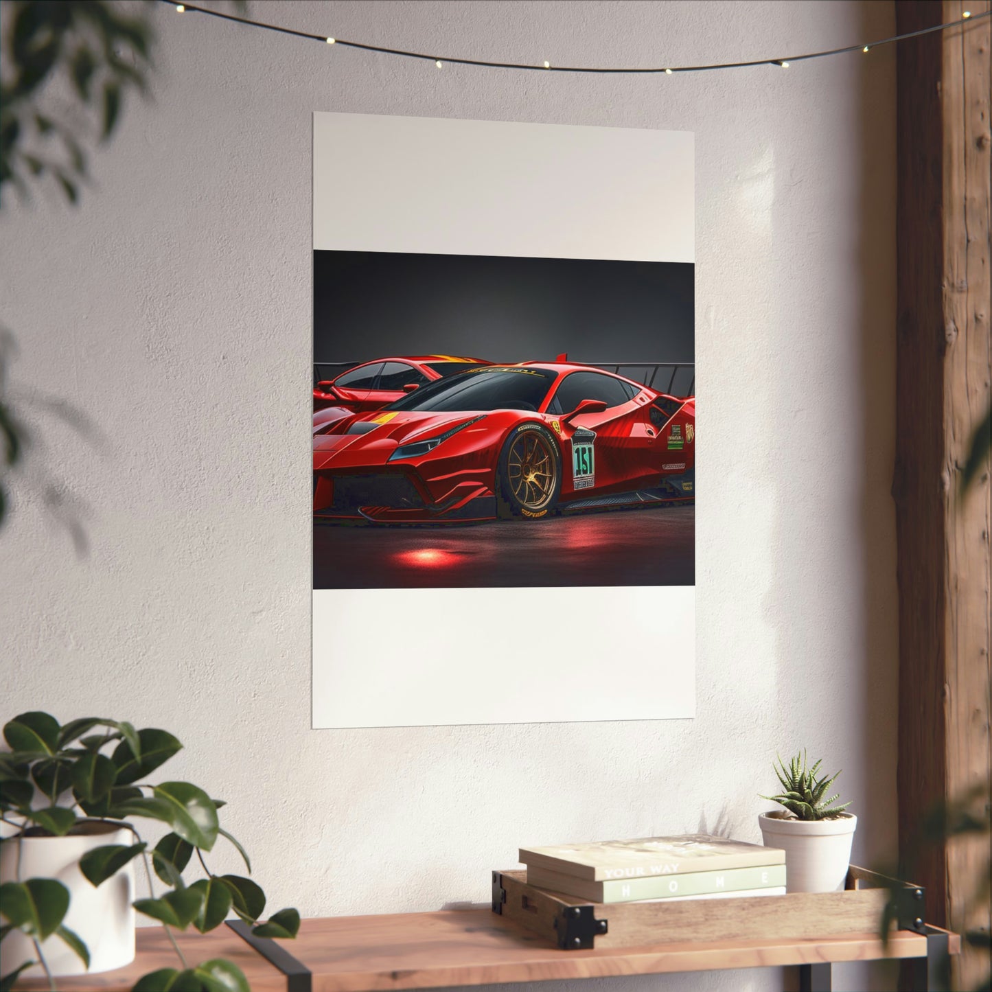 Premium Matte Vertical Posters Ferrari Red 2