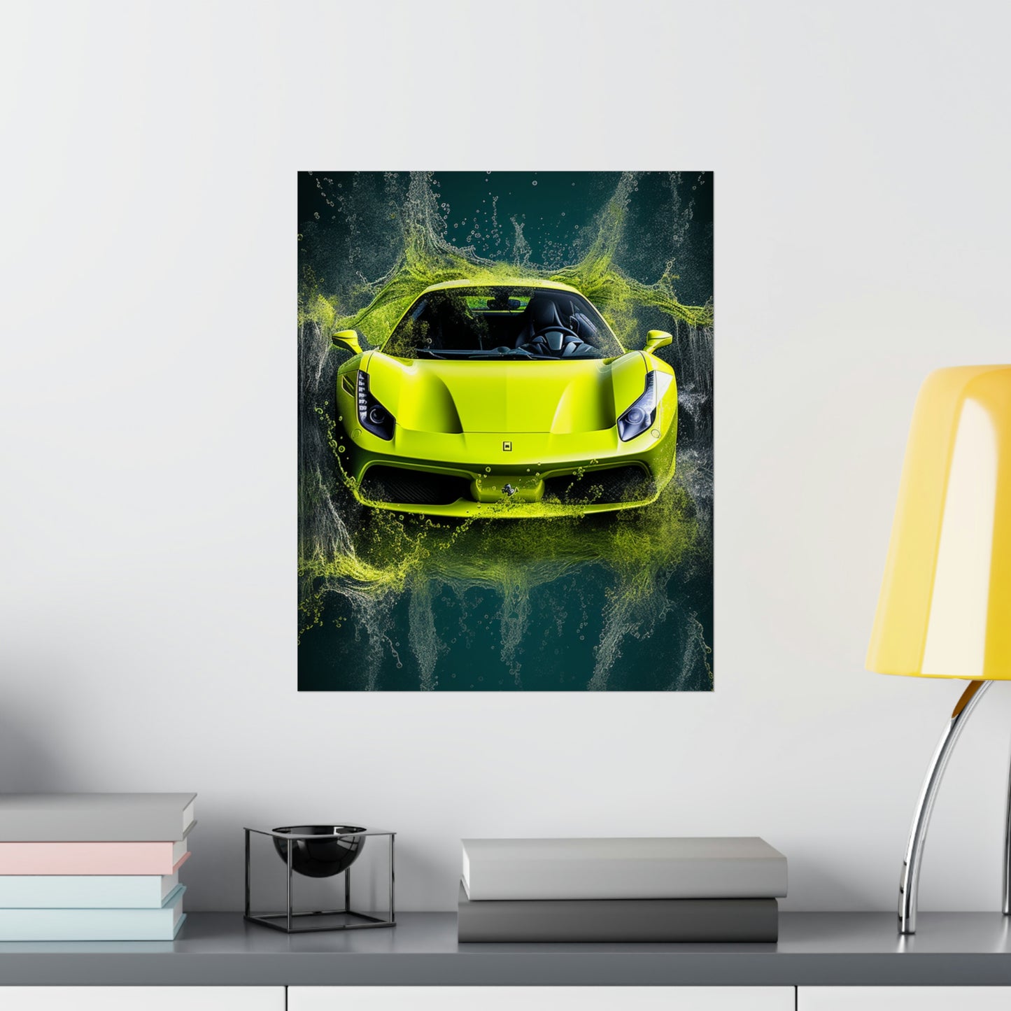 Premium Matte Vertical Posters Farrari Water 4