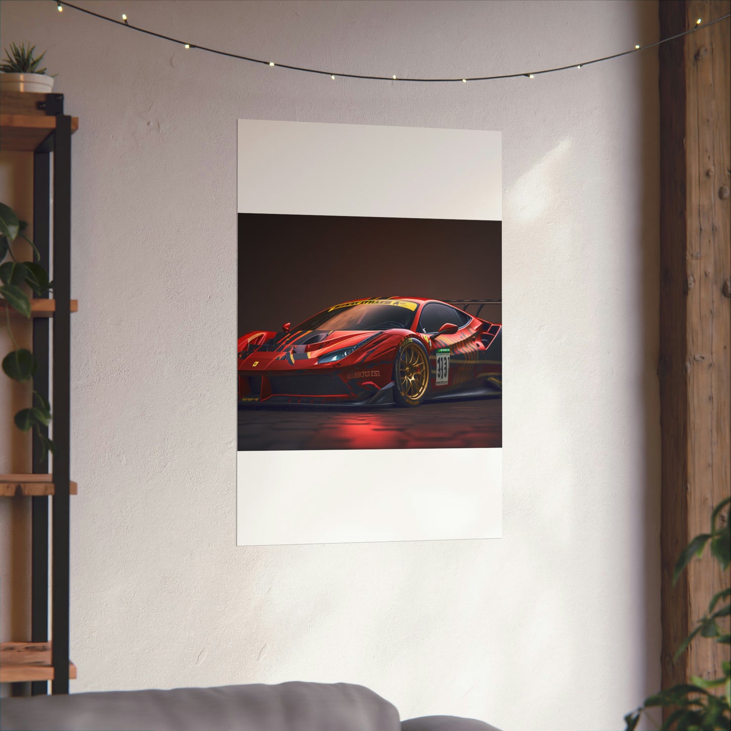 Premium Matte Vertical Posters Ferrari Red 1