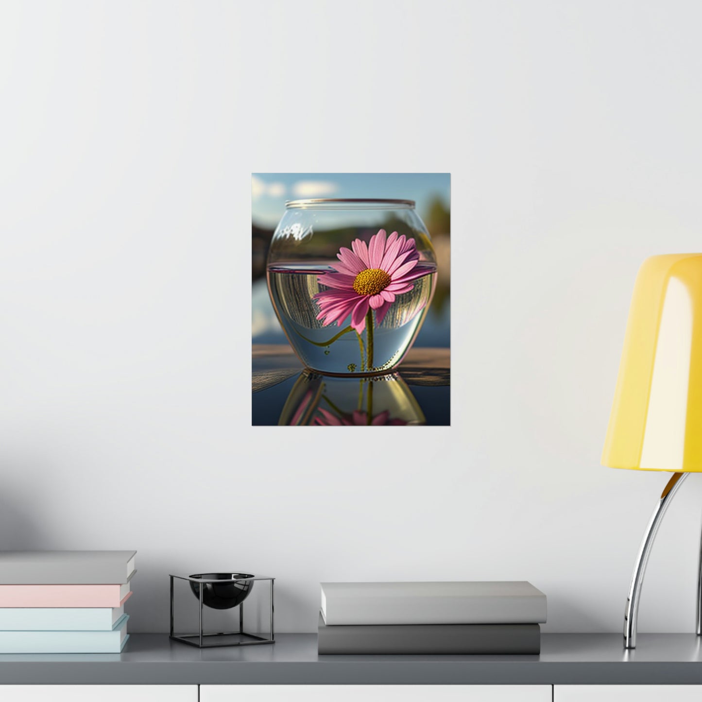 Premium Matte Vertical Posters Pink Daisy 3