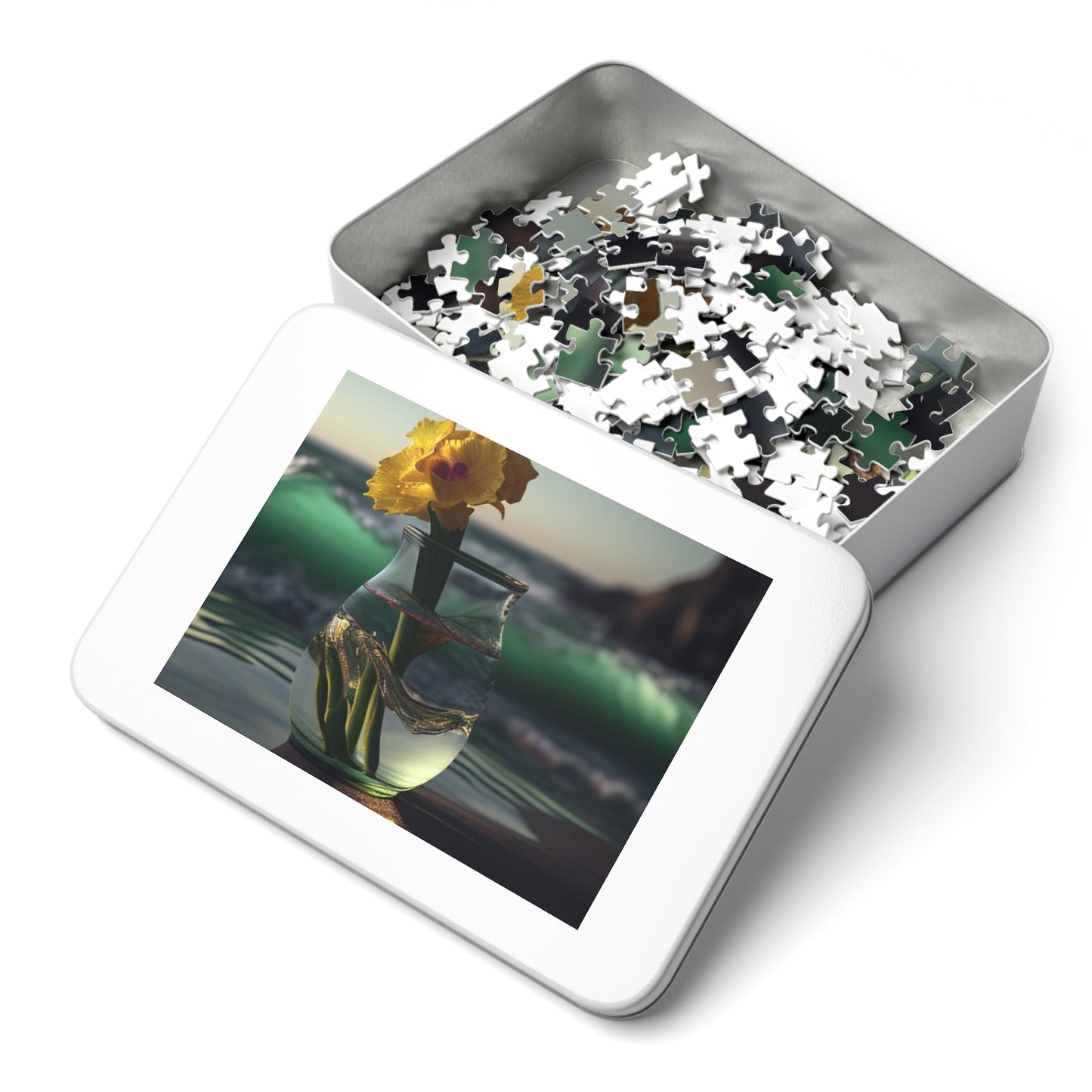 Jigsaw Puzzle (30, 110, 252, 500,1000-Piece) Yellow Gladiolus glass 1
