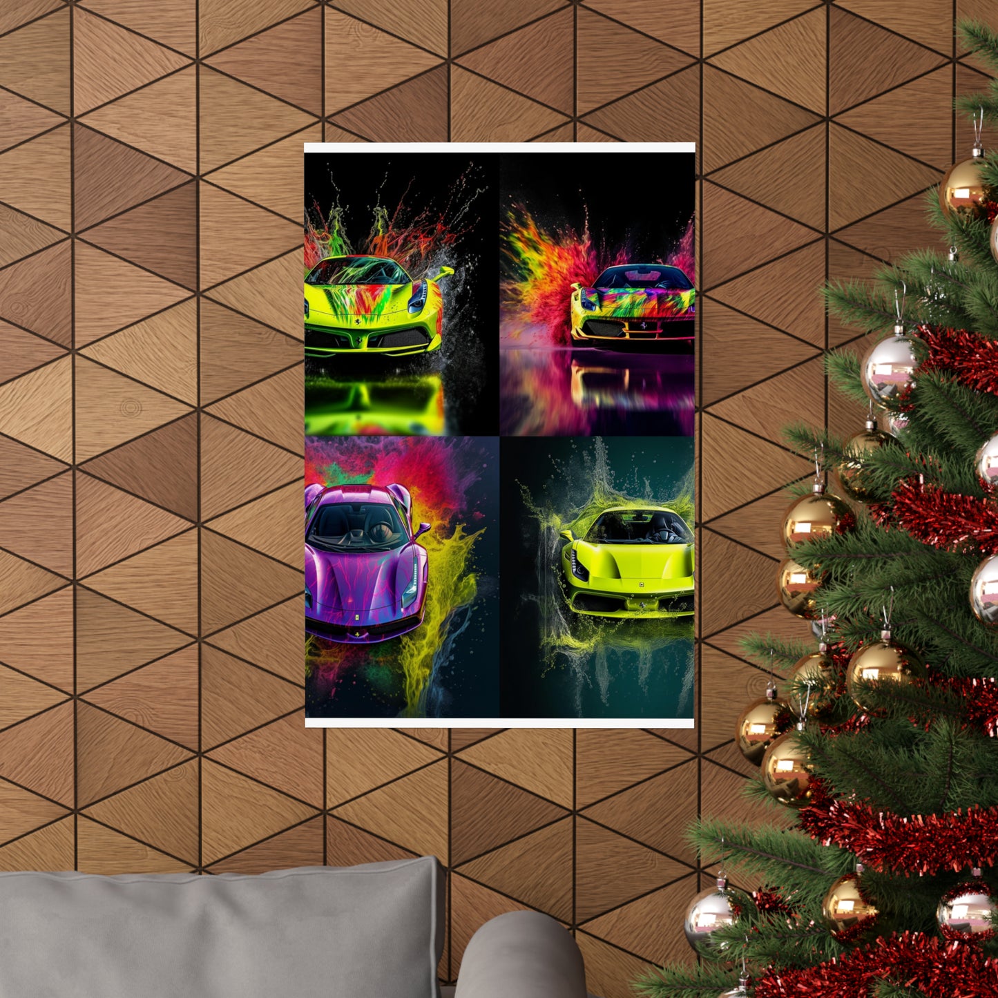 Premium Matte Vertical Posters Farrari Water 5