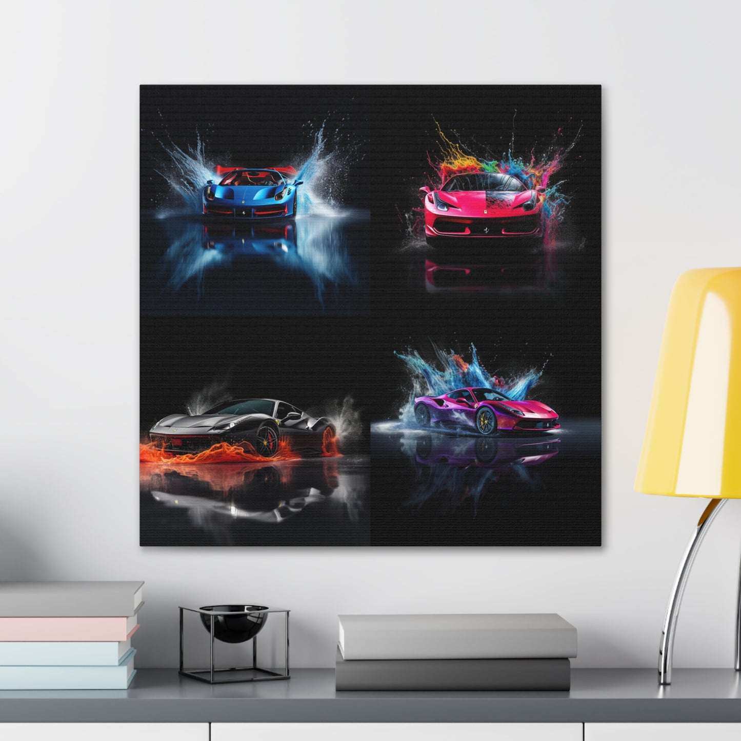 Canvas Gallery Wraps Ferrari Water Splash 5