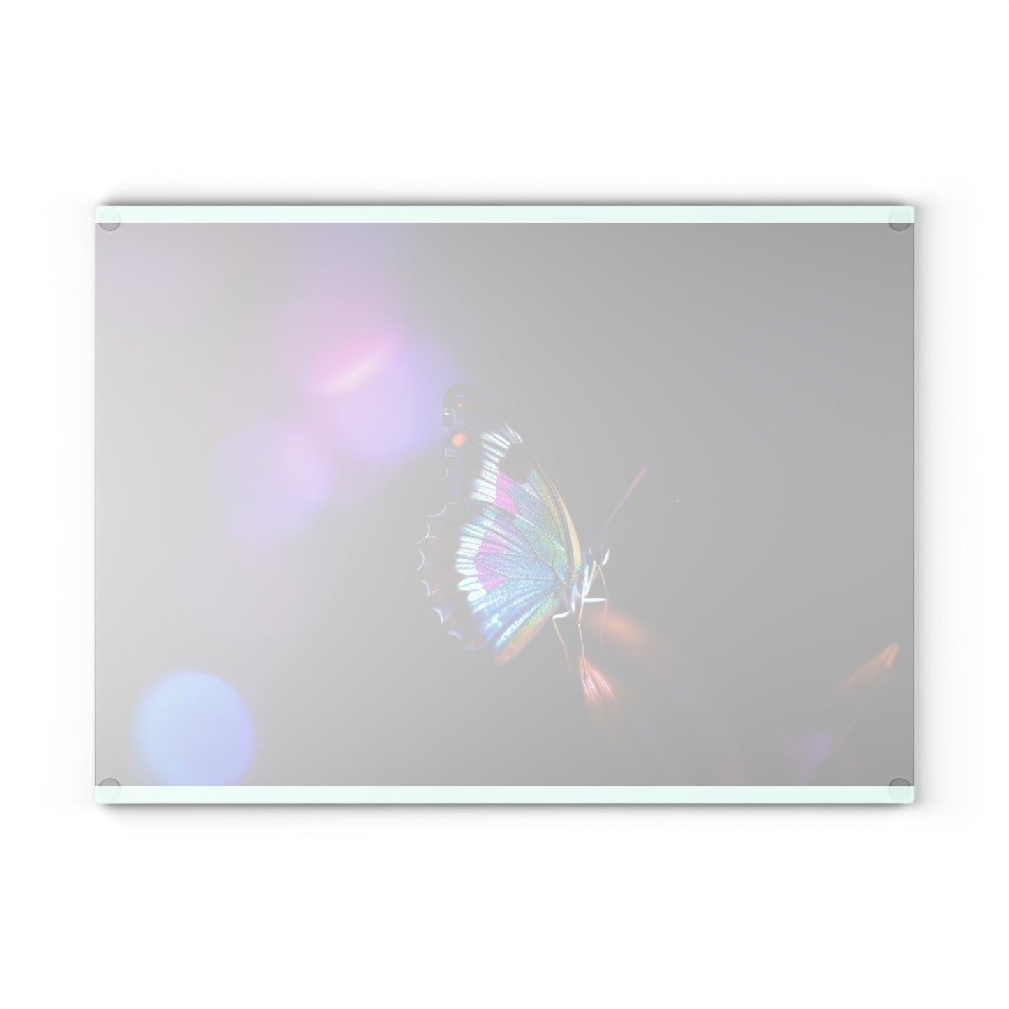 Glass Cutting Board Photo Realistic Butterfly 1