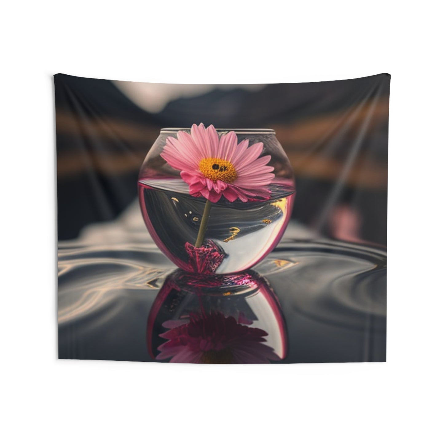Indoor Wall Tapestries Pink Daisy 1