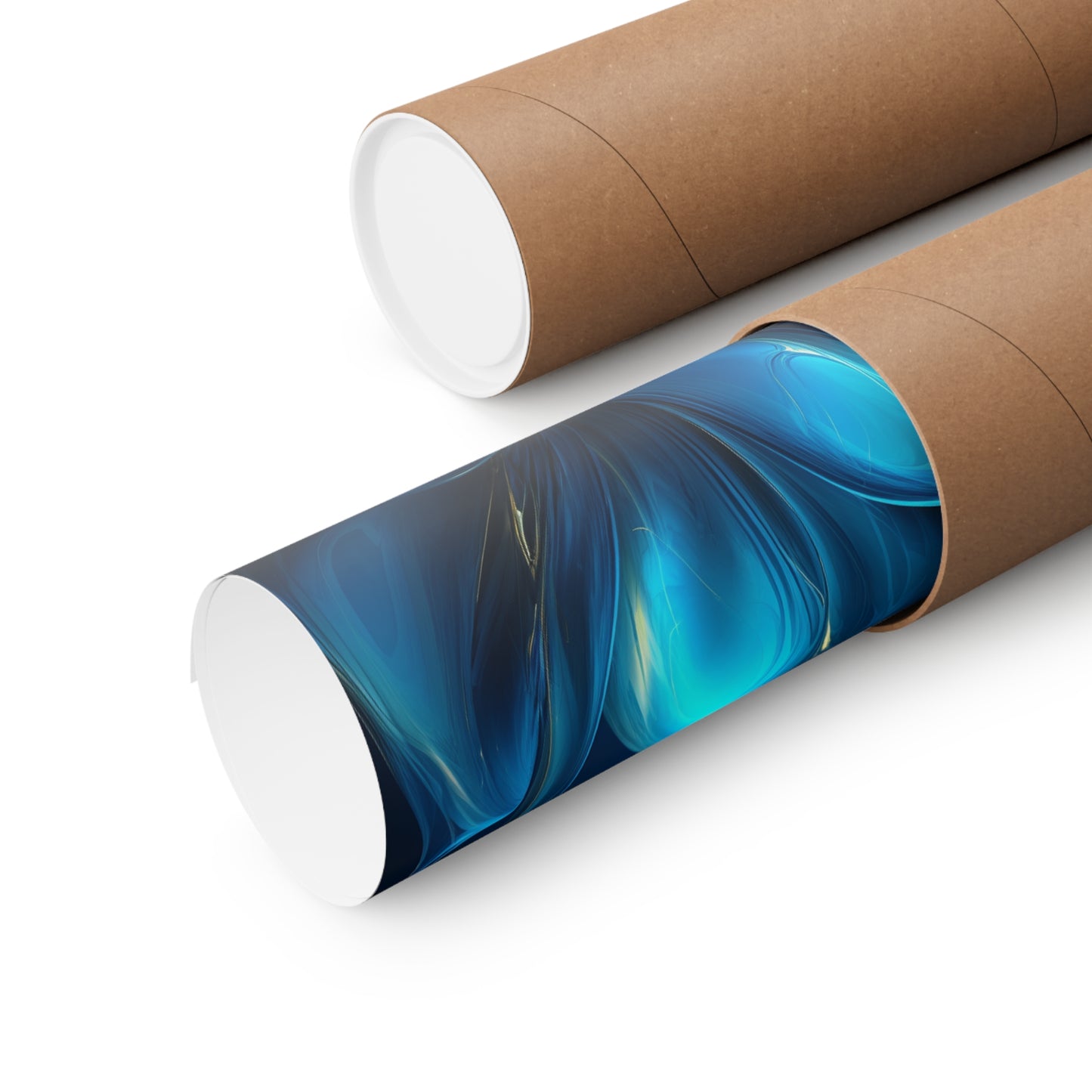 Premium Matte Vertical Posters Abstract Blue Tulip 2