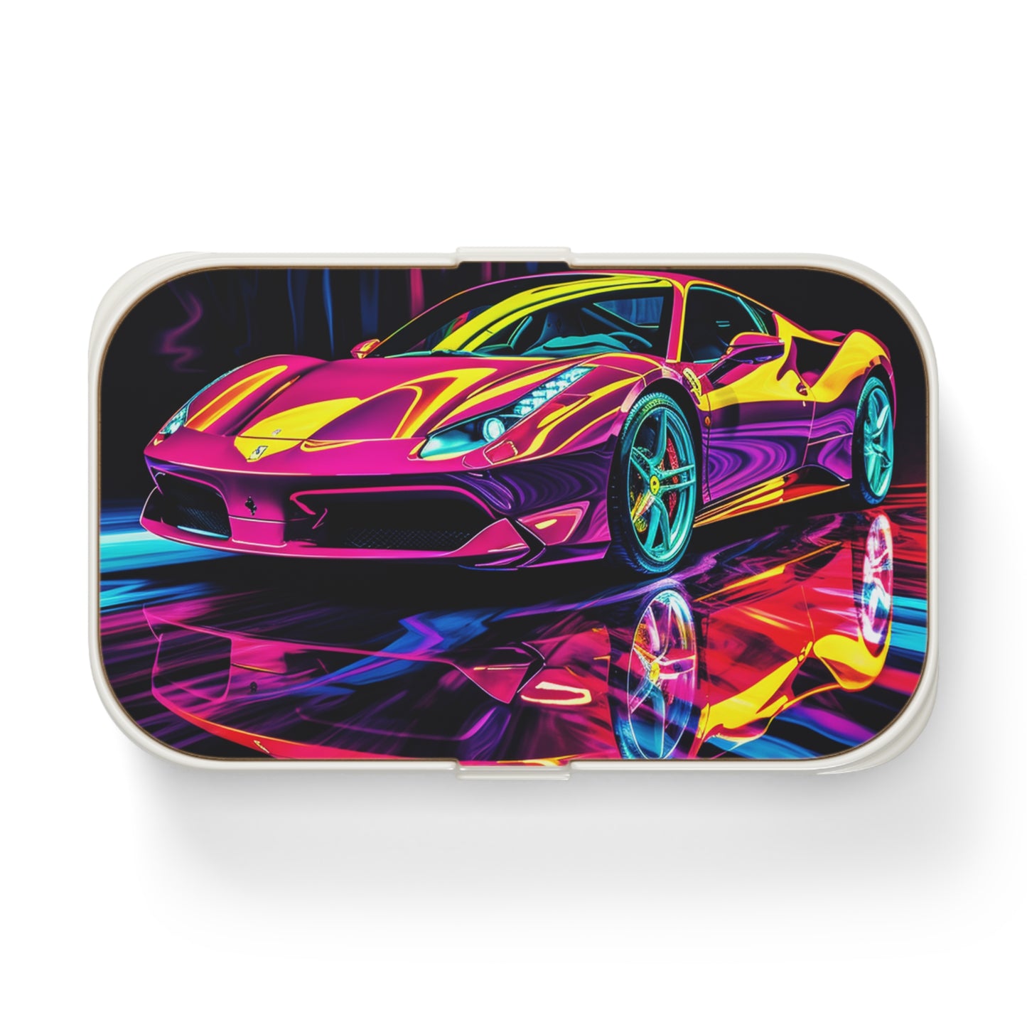 Bento Lunch Box Pink Ferrari Macro 2