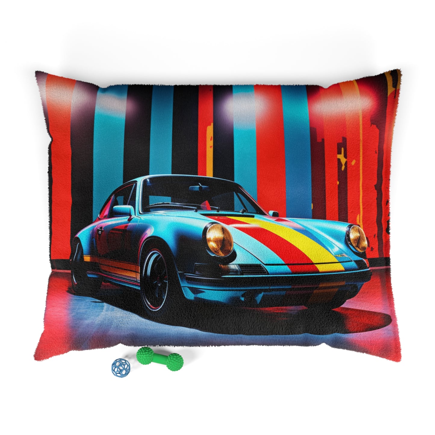 Pet Bed Macro American Flag Porsche 3