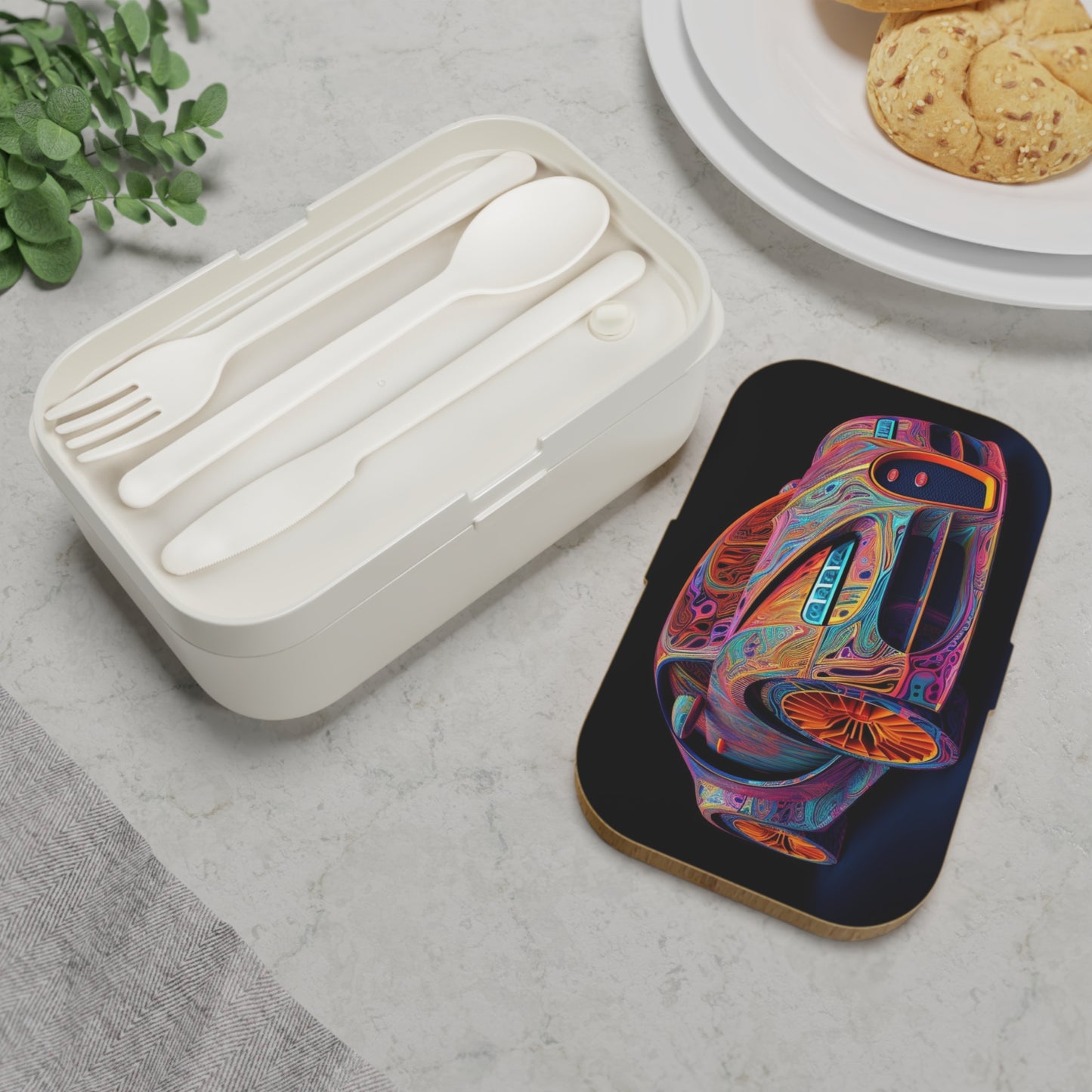 Bento Lunch Box Bugatti Abstract Concept 1