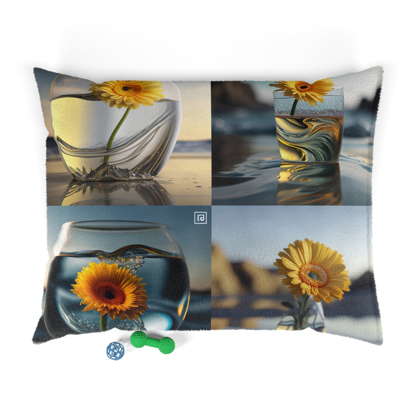 Pet Bed yello Gerbera glass 5