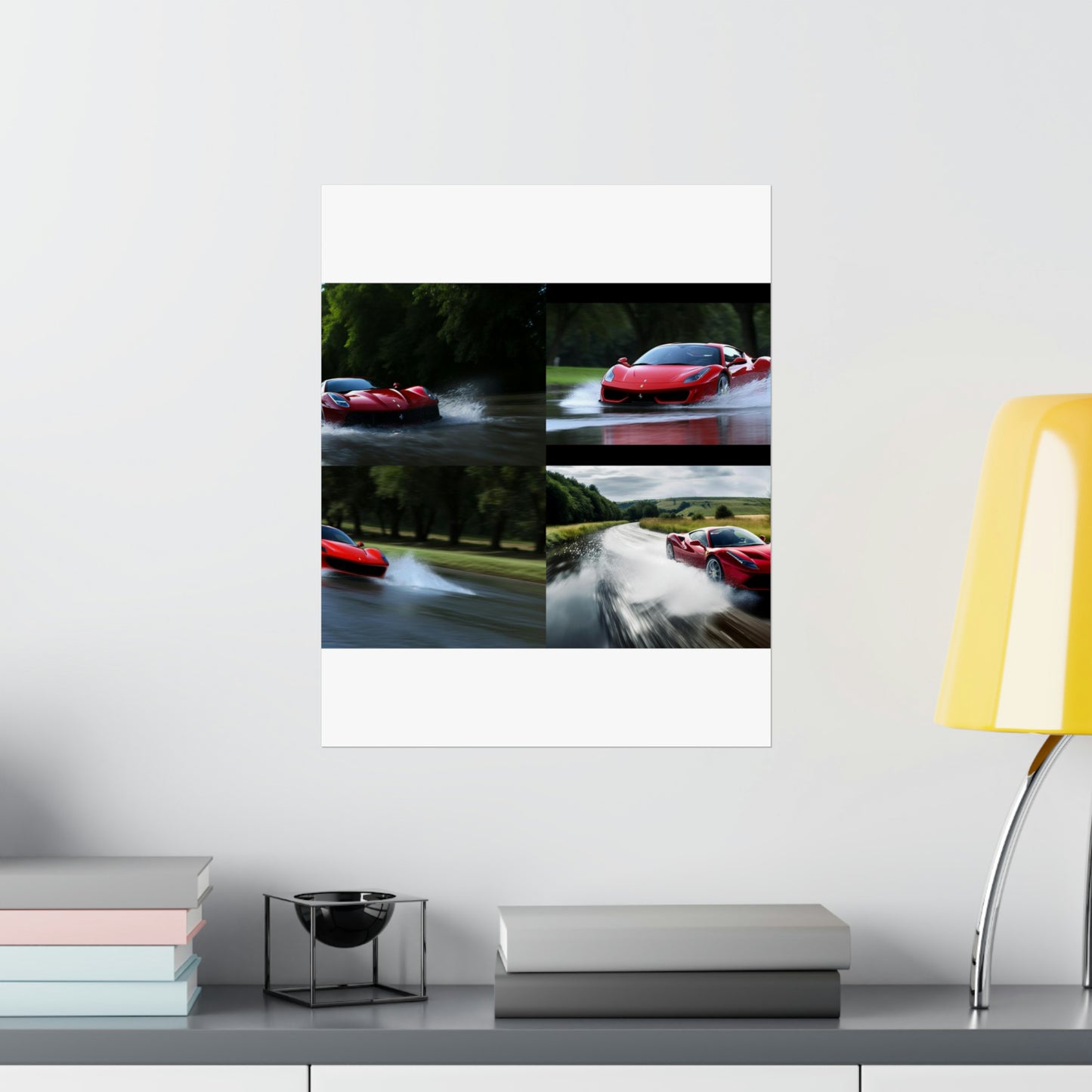 Premium Matte Vertical Posters Water Ferrari Splash 5