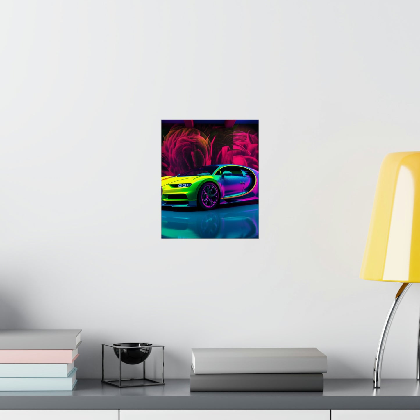 Premium Matte Vertical Posters Florescent Bugatti Flair 1