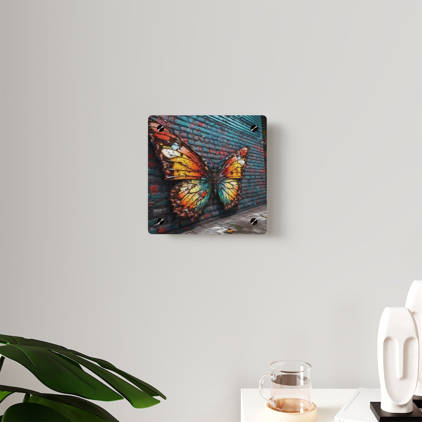 Acrylic Wall Art Panels Liquid Street Butterfly 2