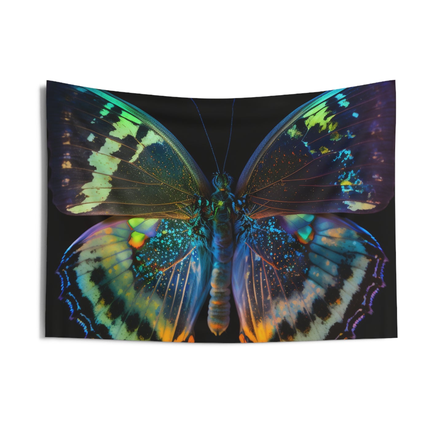 Indoor Wall Tapestries Neon Butterfly Flair 4