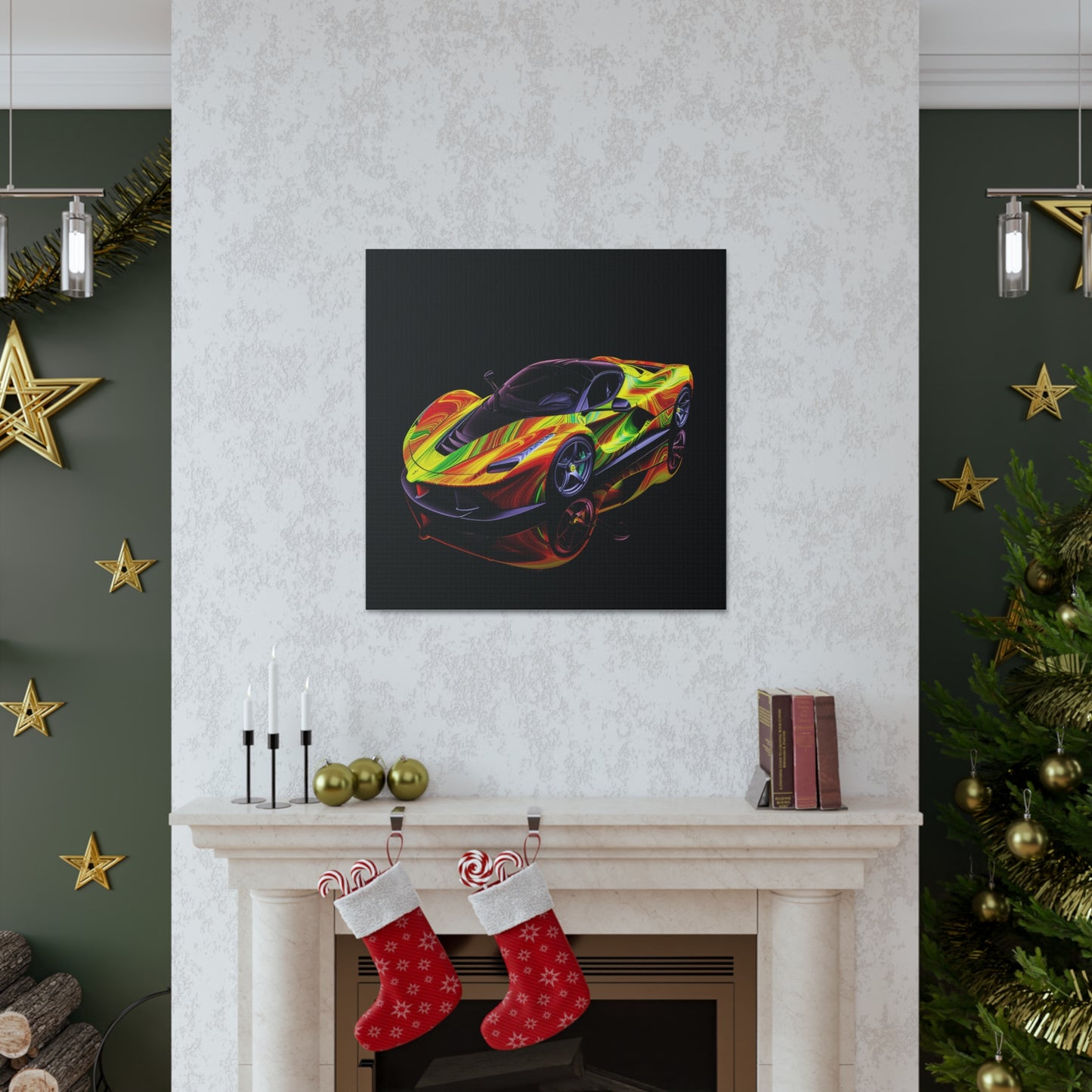 Canvas Gallery Wraps Ferrari Neon 4