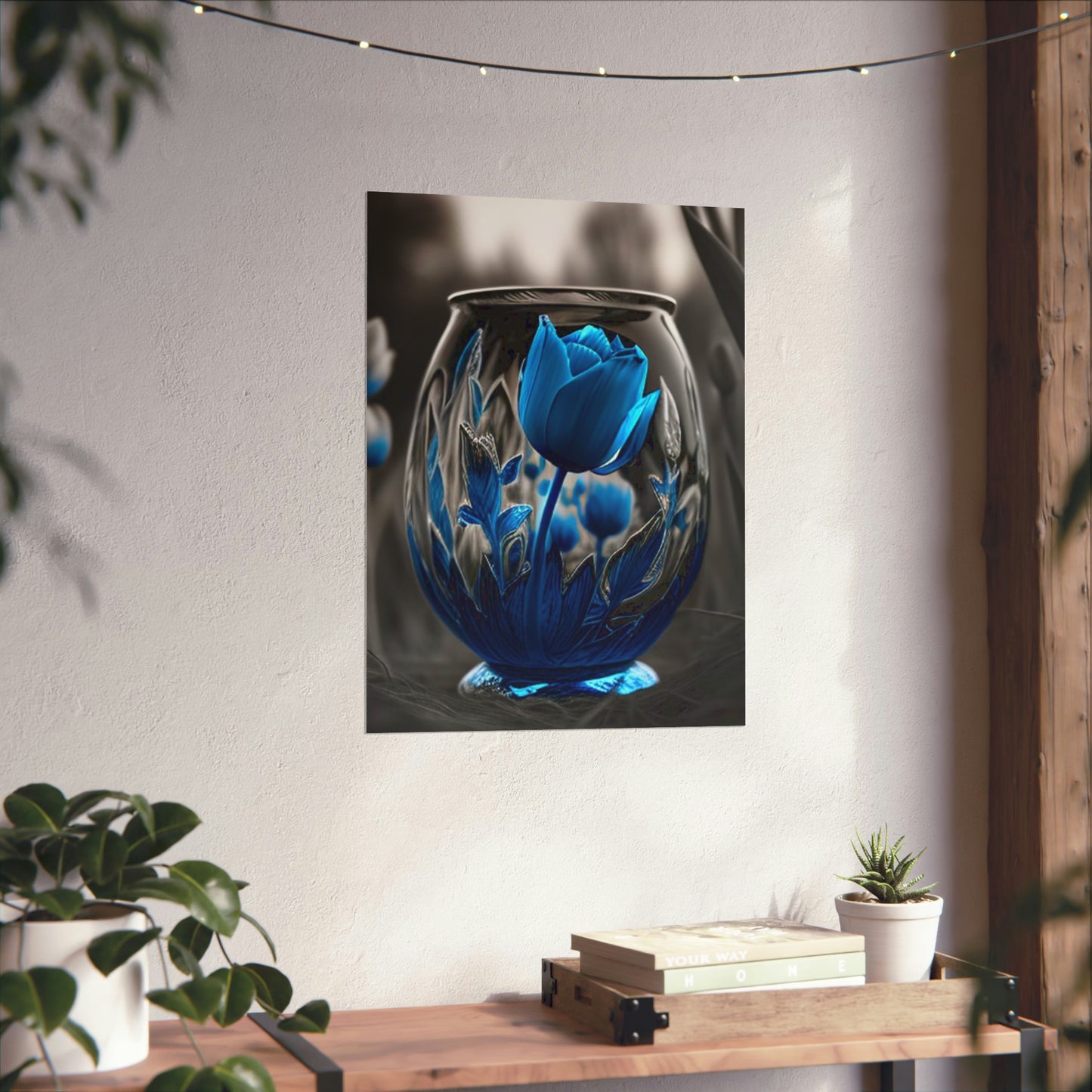 Premium Matte Vertical Posters Tulip Blue 2