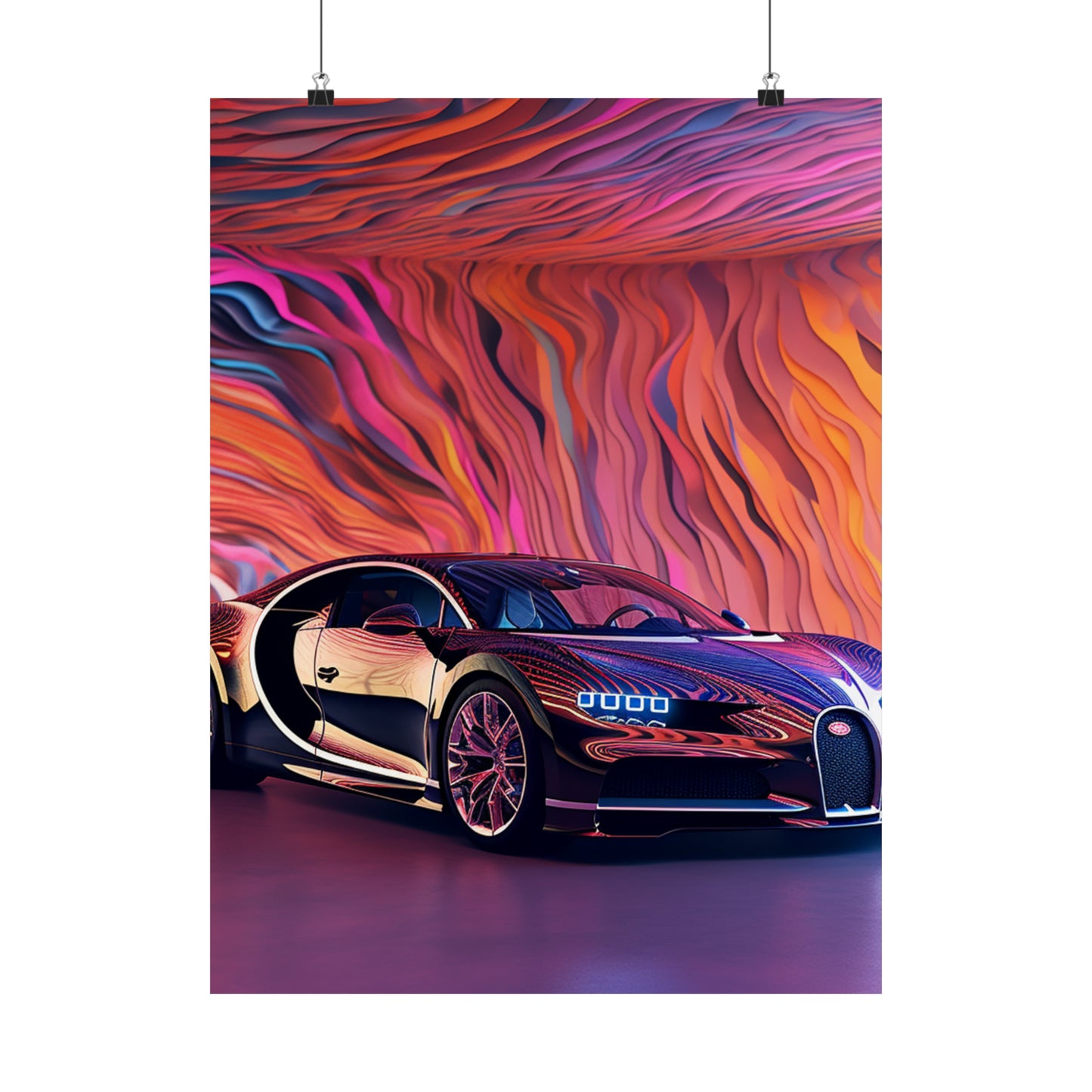 Premium Matte Vertical Posters Bugatti Abstract Flair 4