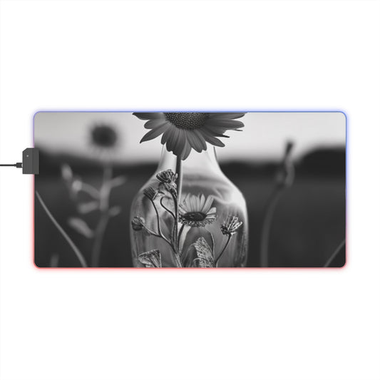 LED Gaming Mouse Pad Yellw Sunflower in a vase 2