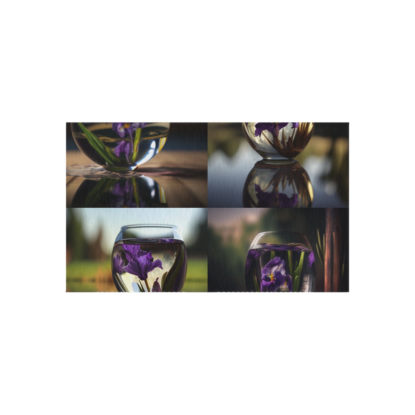 Outdoor Rug  Purple Iris in a vase 5