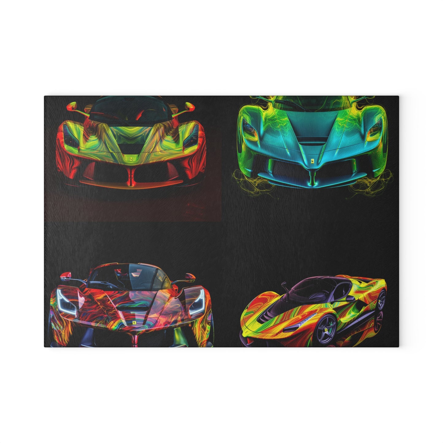 Glass Cutting Board Ferrari Neon 5