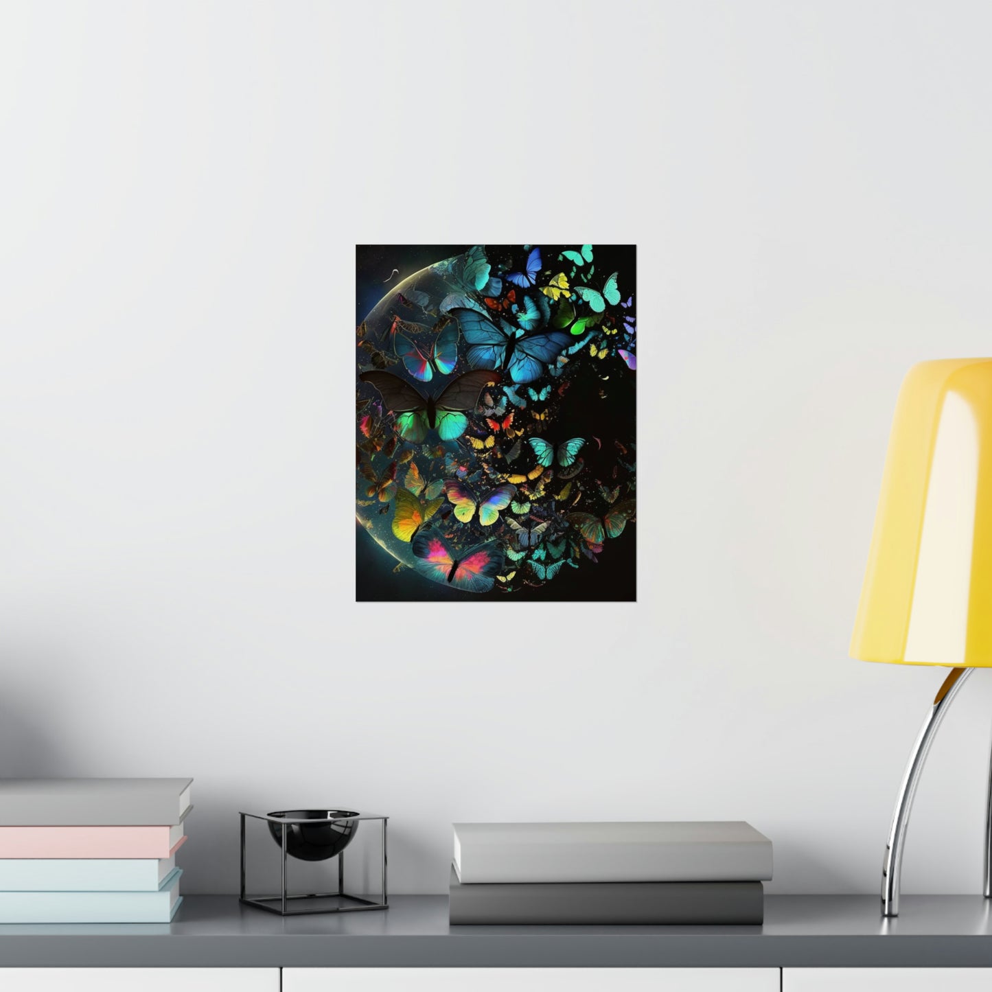 Premium Matte Vertical Posters Moon Butterfly 4