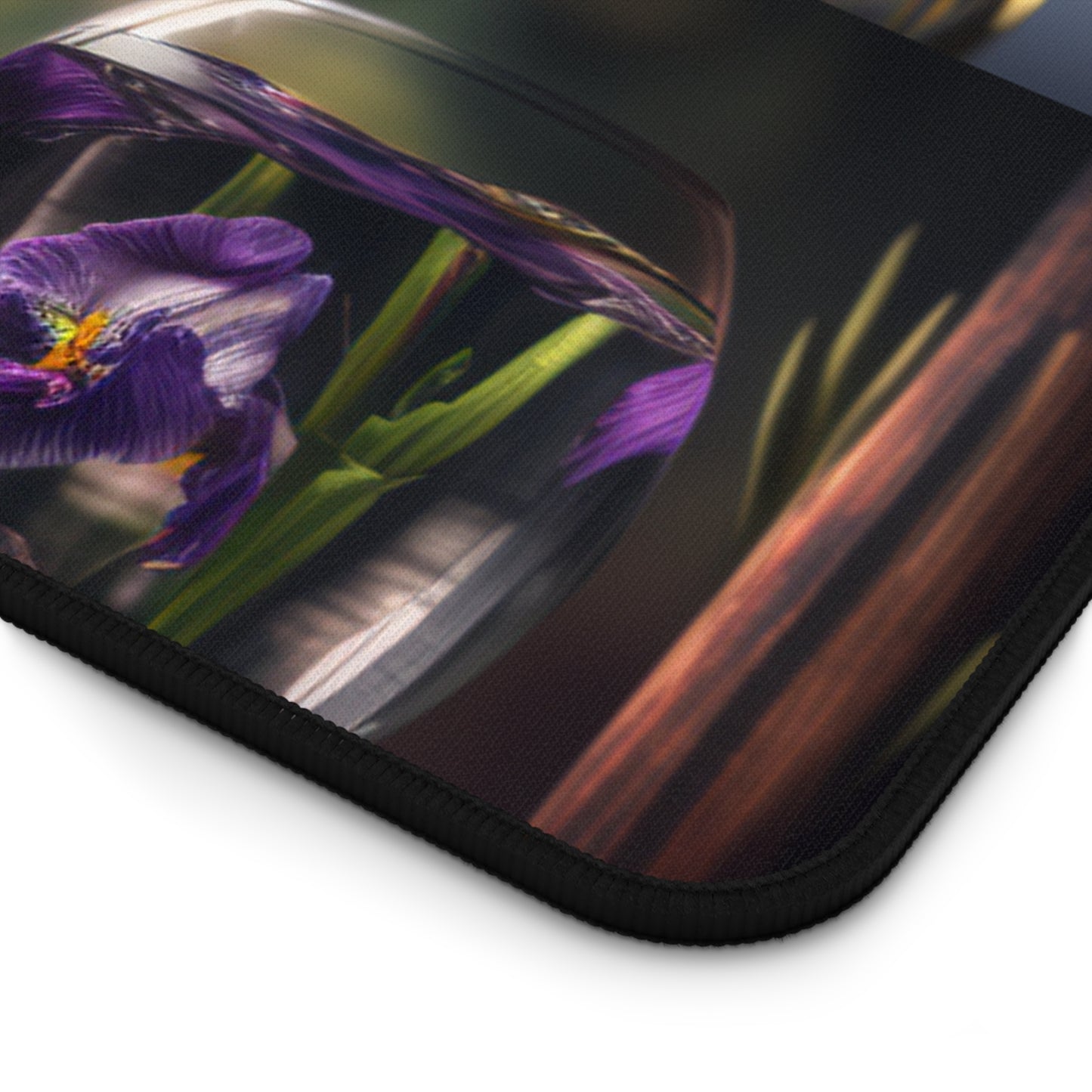 Desk Mat Purple Iris in a vase 5