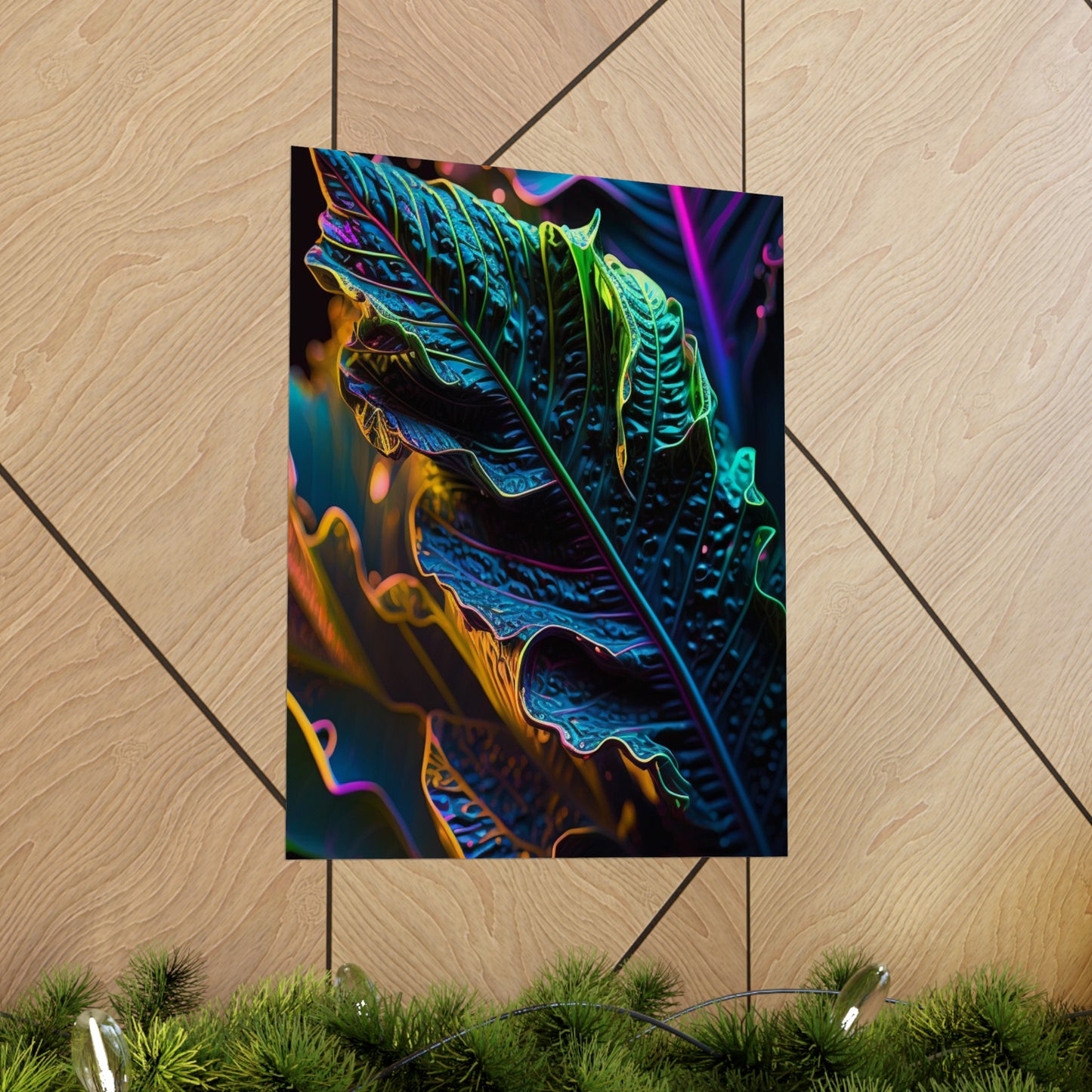 Premium Matte Vertical Posters Florescent Skull Death 4