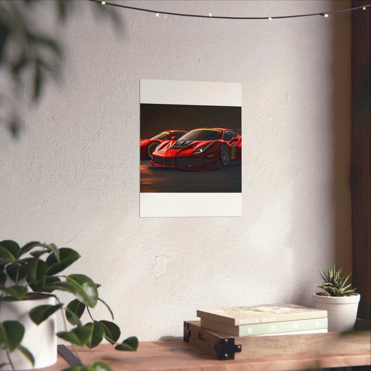 Premium Matte Vertical Posters Ferrari Red 4