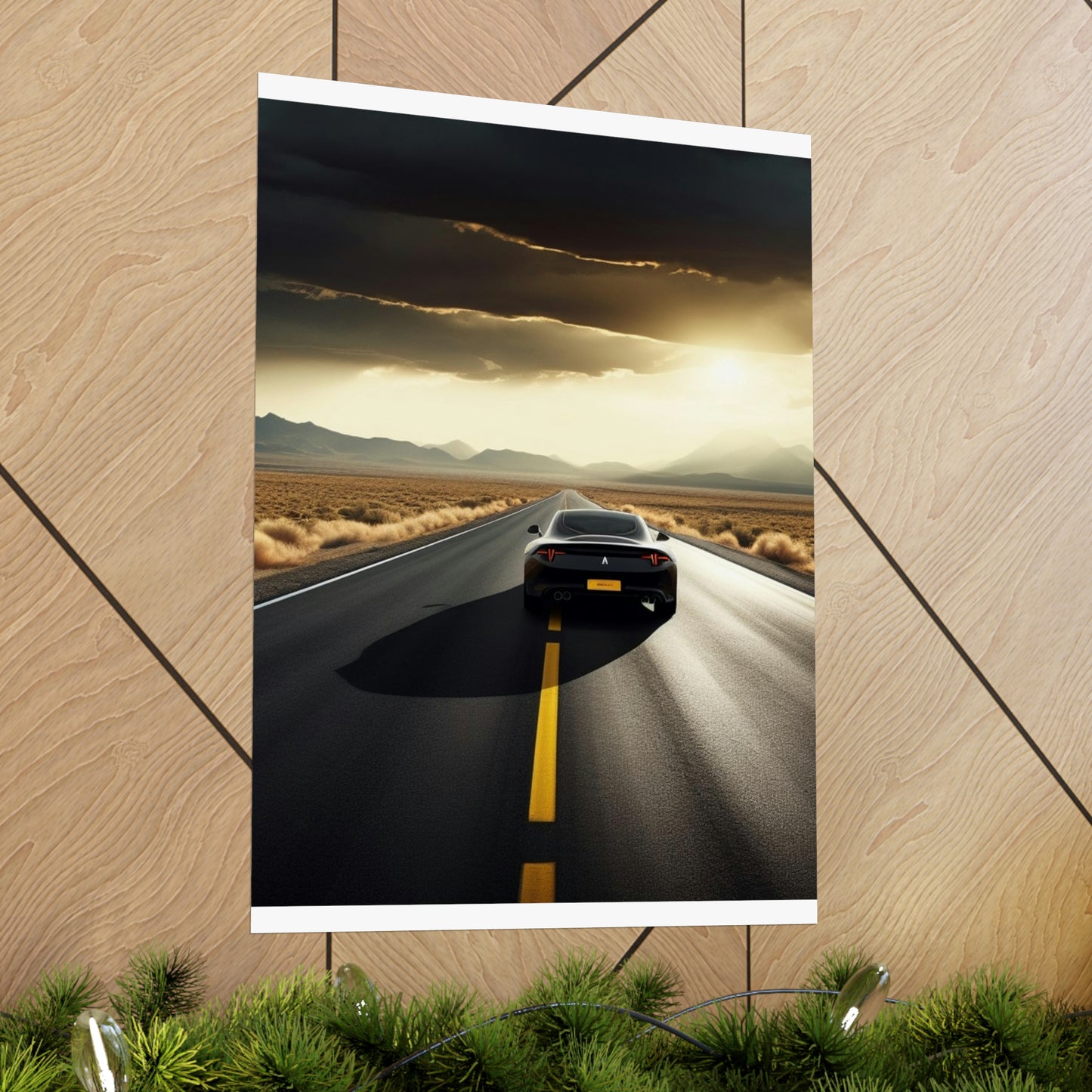 Premium Matte Vertical Posters Ferrari Road 1