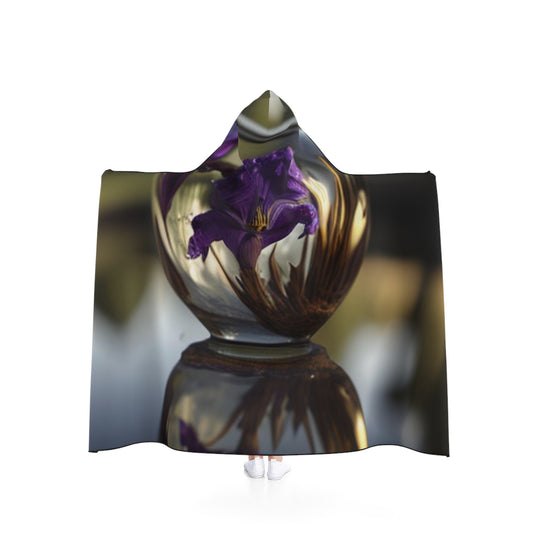 Hooded Blanket Purple Iris in a vase 2