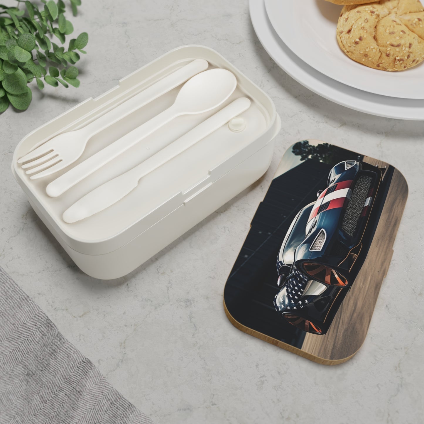 Bento Lunch Box Bugatti Flag American 2