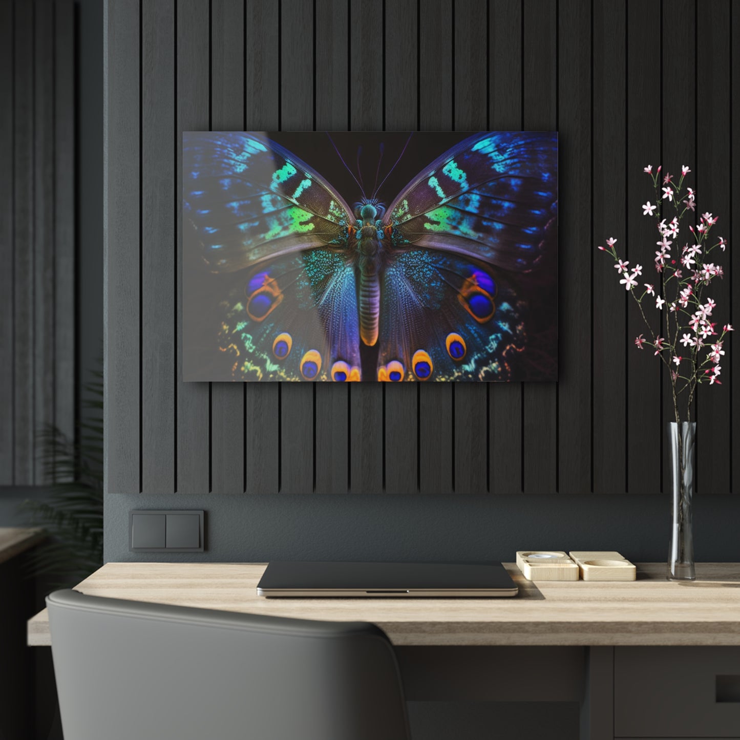 Acrylic Prints Neon Hue Butterfly 3