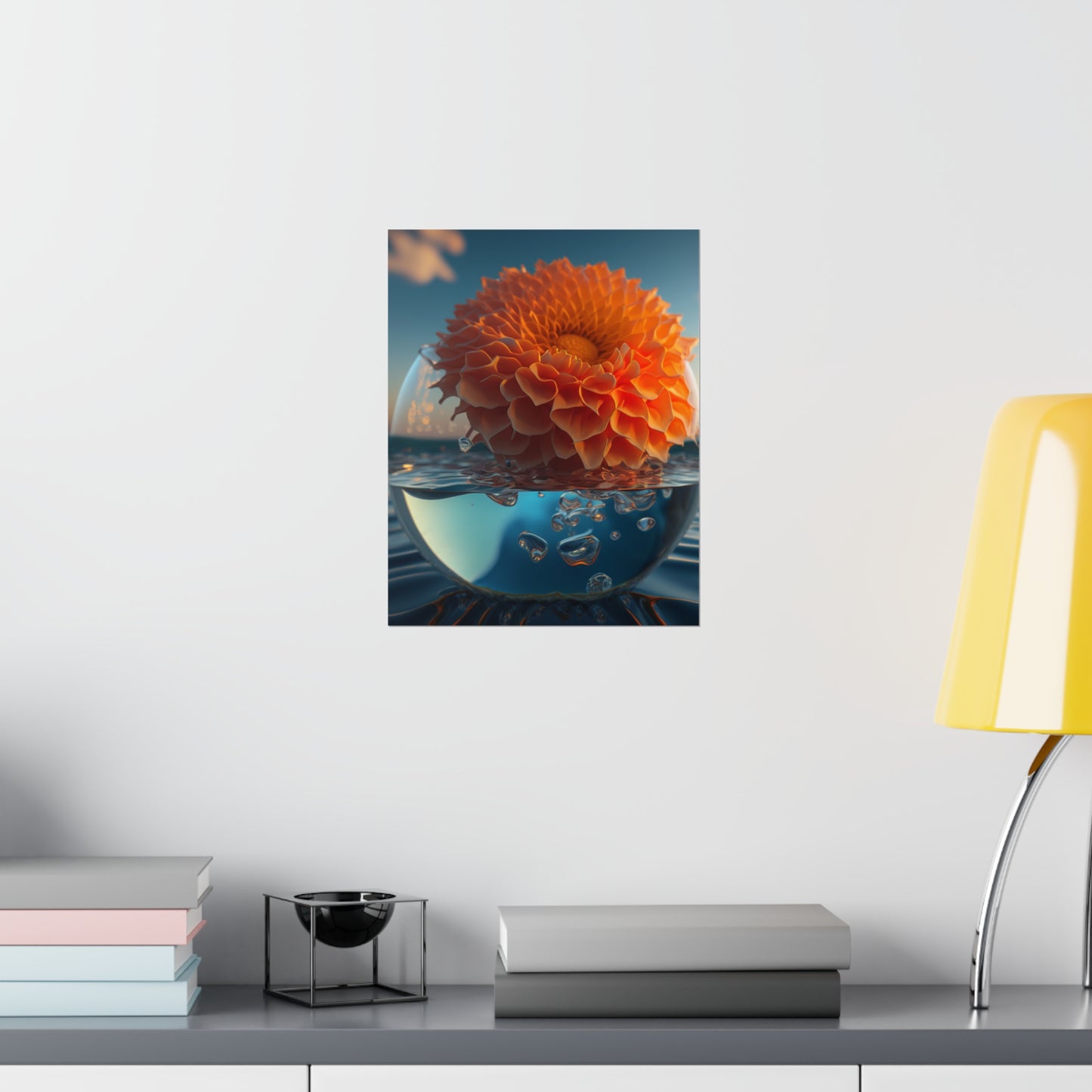 Premium Matte Vertical Posters Dahlia Orange 4