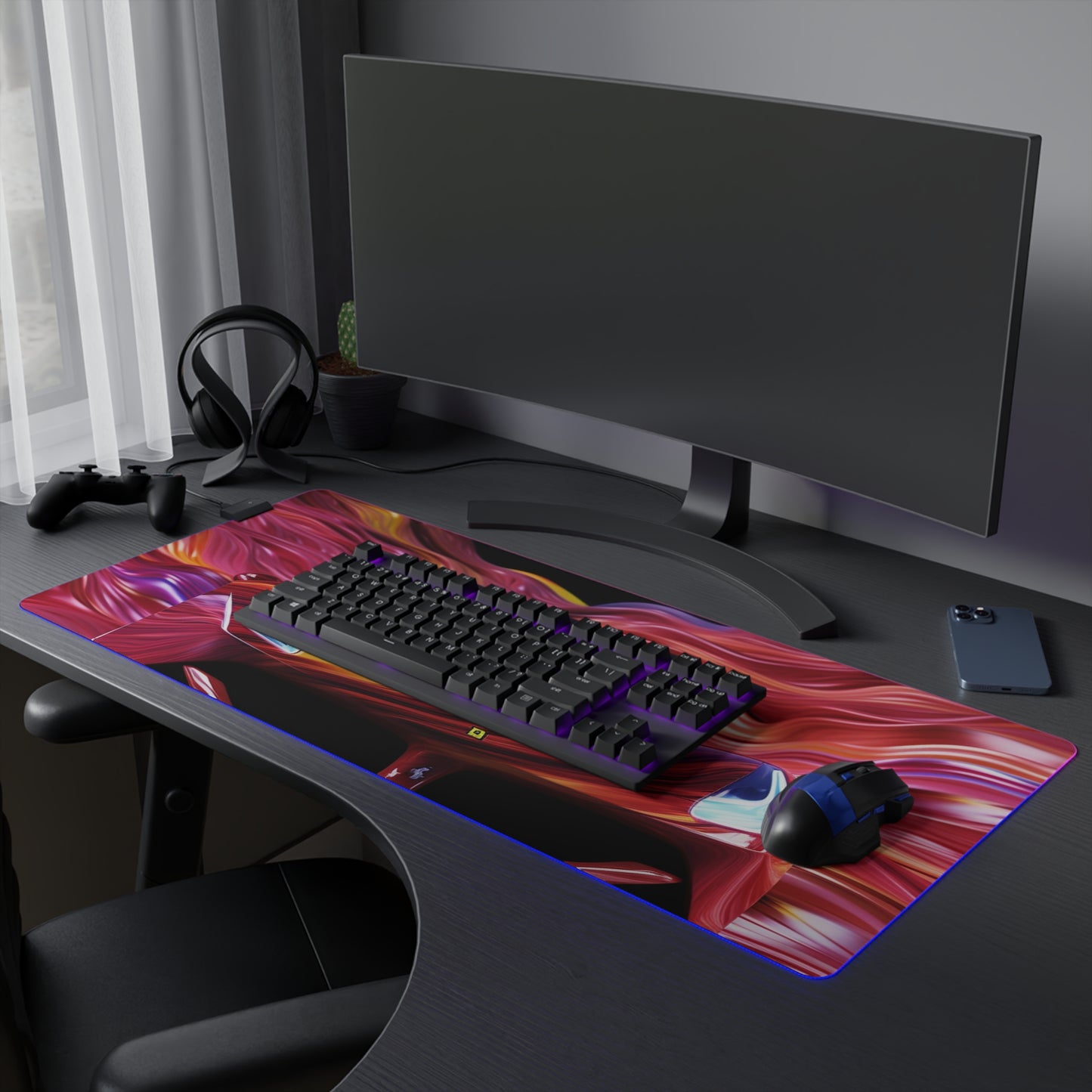 LED Gaming Mouse Pad Ferrari Water Fusion 3