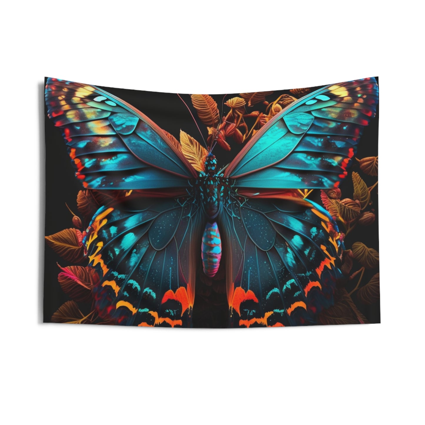 Indoor Wall Tapestries Hue Neon Butterfly 1