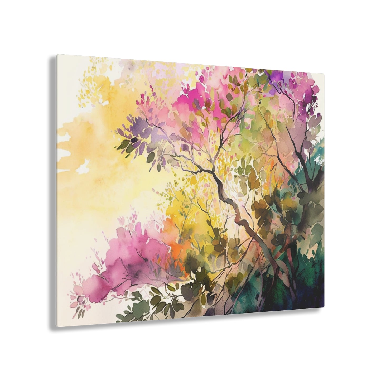 Acrylic Prints Mother Nature Bright Spring Colors Realistic Watercolor 2