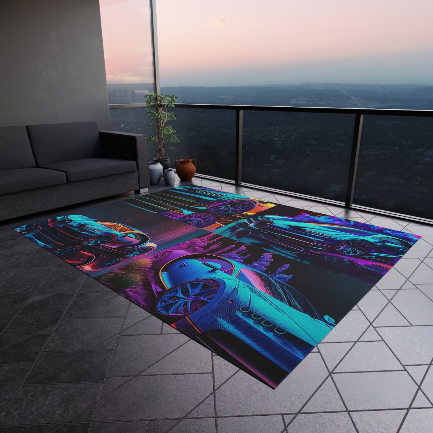 Outdoor Rug  Bugatti Neon Chiron 5