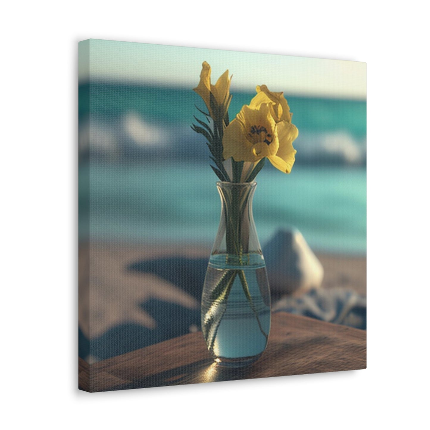 Canvas Gallery Wraps Yellow Gladiolus glass 4