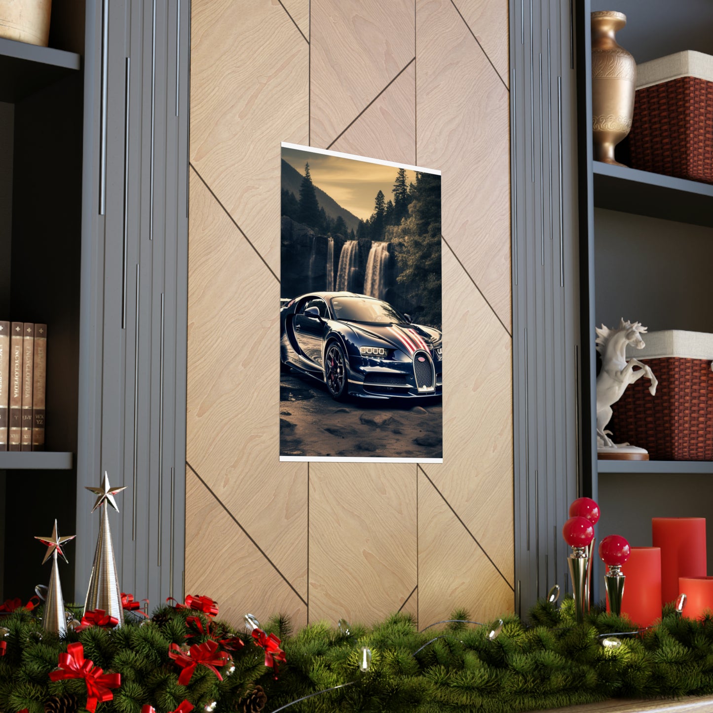 Premium Matte Vertical Posters Bugatti Waterfall 2