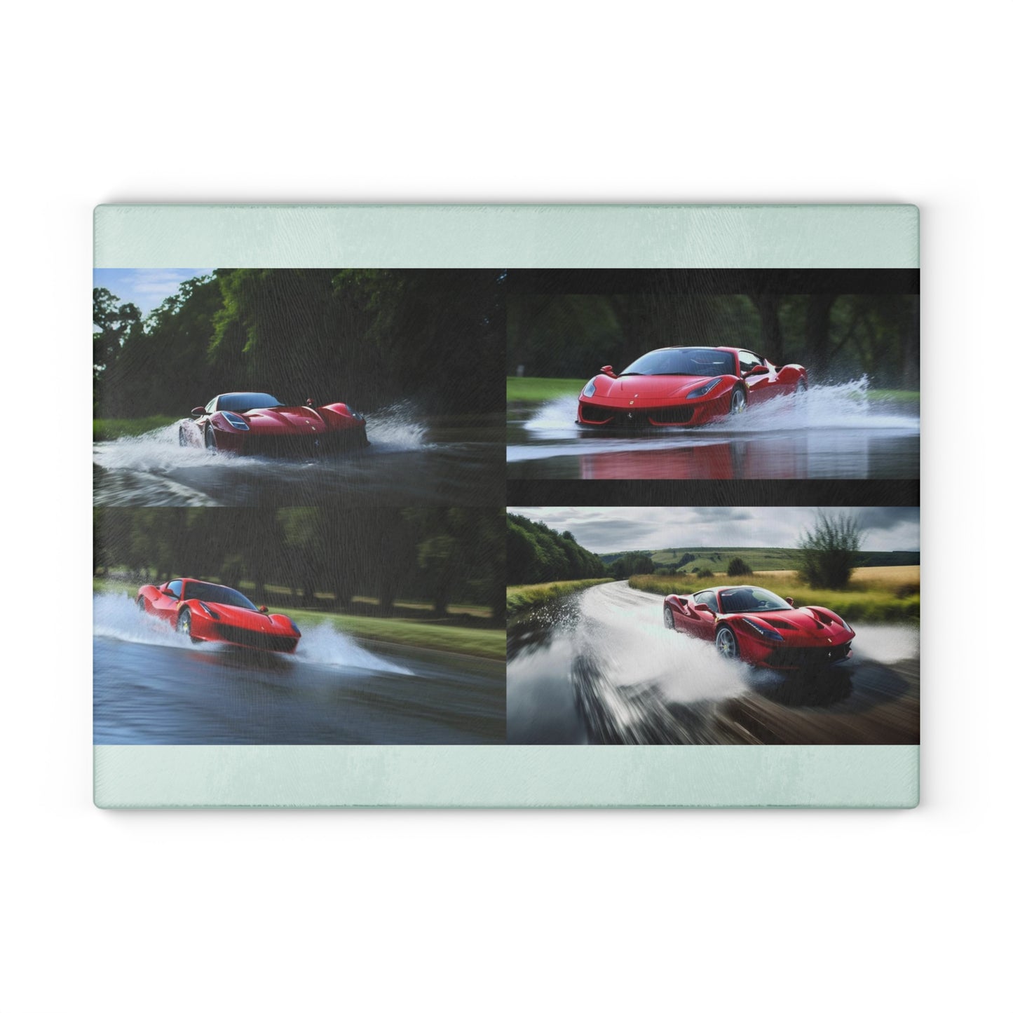 Glass Cutting Board Water Ferrari Splash 5