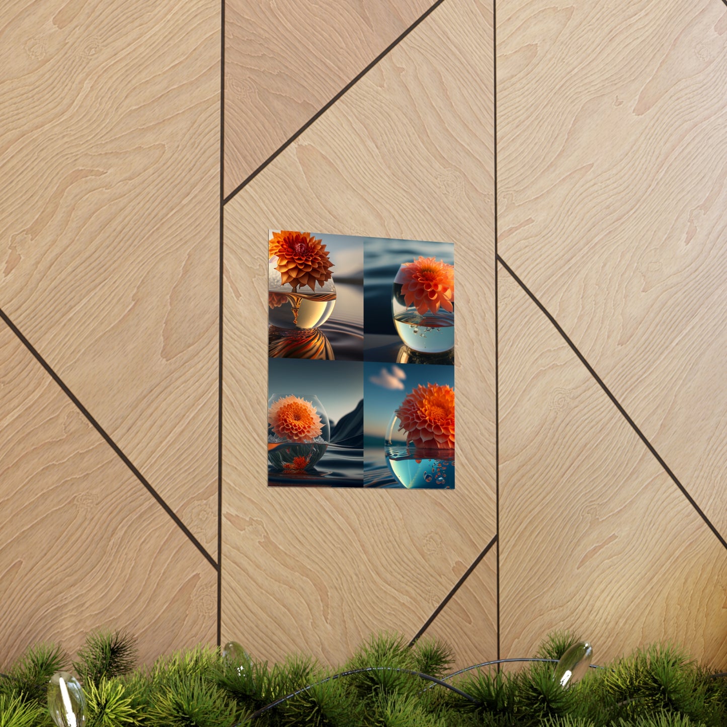 Premium Matte Vertical Posters Dahlia Orange 5