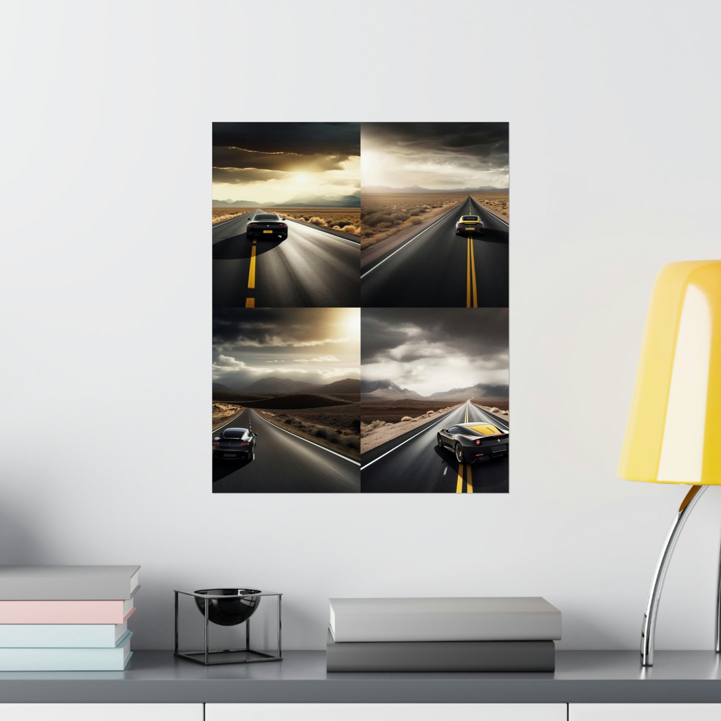 Premium Matte Vertical Posters Ferrari Road 5