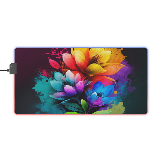 LED Gaming Mouse Pad Bright Spring Flowers 3