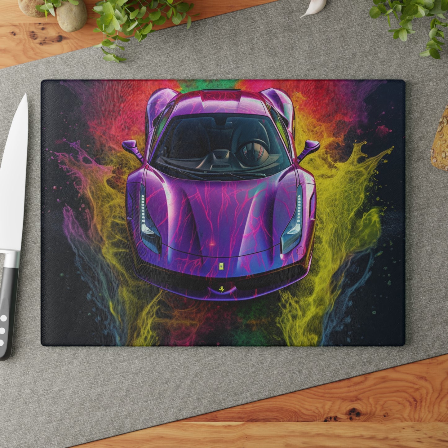 Glass Cutting Board Farrari Water 3