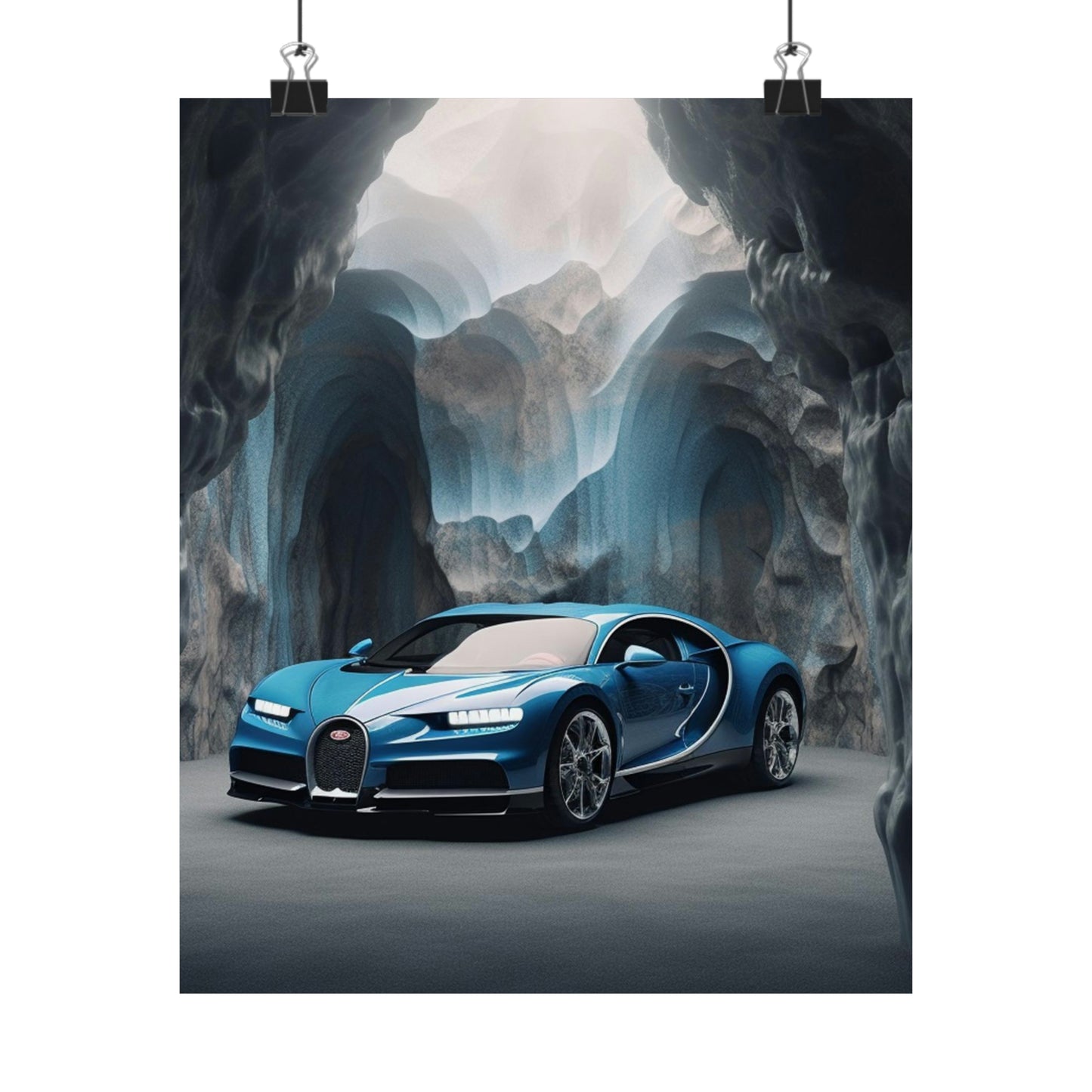 Premium Matte Vertical Posters Bugatti Real Look 2