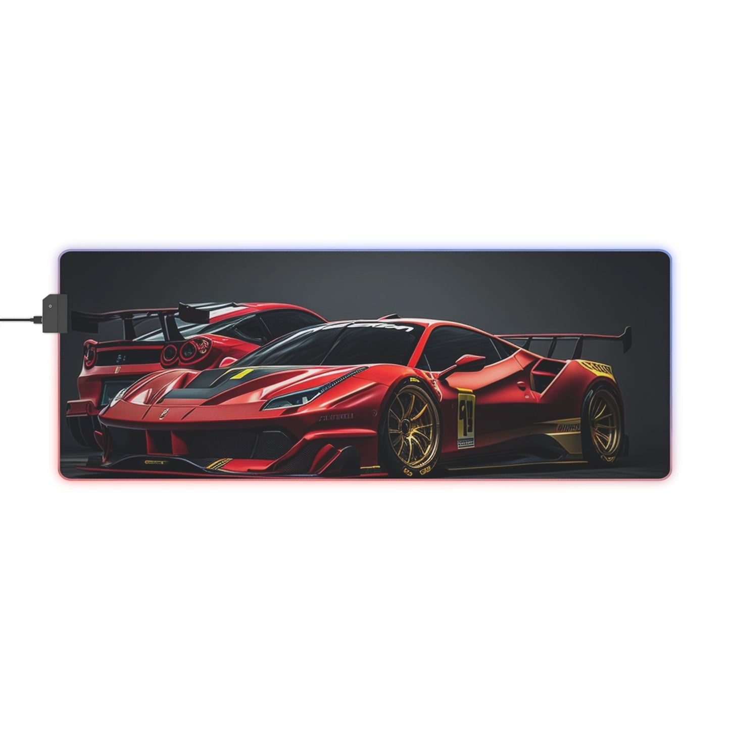 LED Gaming Mouse Pad Ferrari Red 3