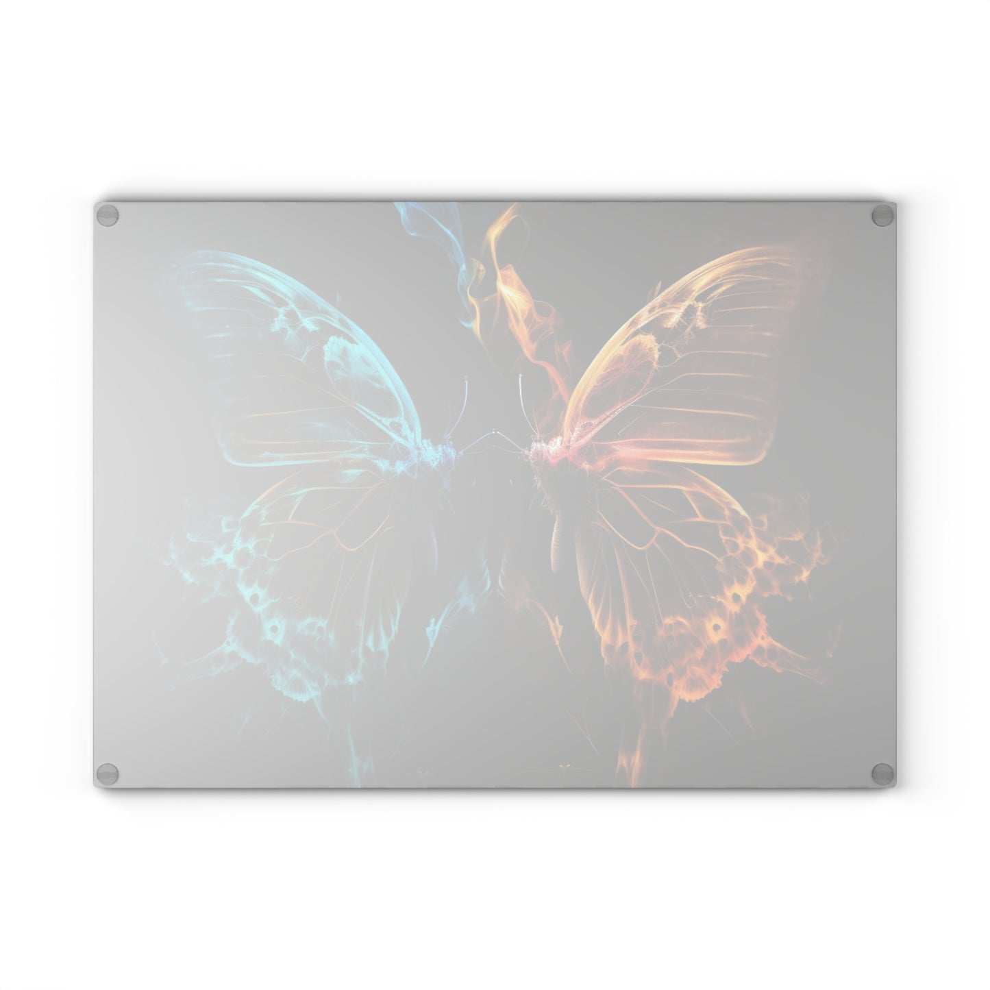 Glass Cutting Board Kiss Neon Butterfly 10